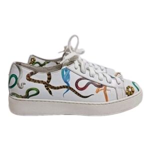 Santoni X Snake Print Low Top Youth Shoes Size 6 》 (35 EU )